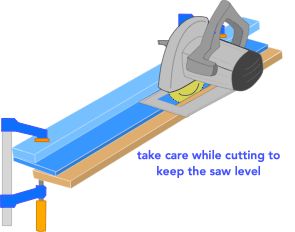 illustration demonstrating how to use a circular saw rip jig for narrow boards illustration demonstrating how to use a circular saw rip jig for narrow boards