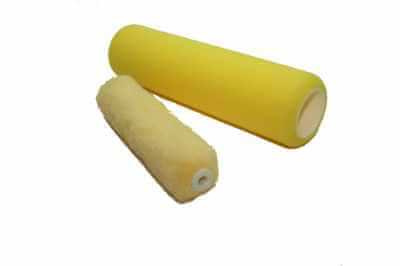 photo of a 9 inch and a mini paint roller sleeve cover photo of a 9 inch and a mini paint roller sleeve cover