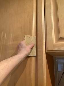 photo hand sanding kitchen cabinets photo hand sanding kitchen cabinets