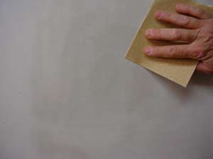 photo sanding a dry joint compound patch photo sanding a dry joint compound patch