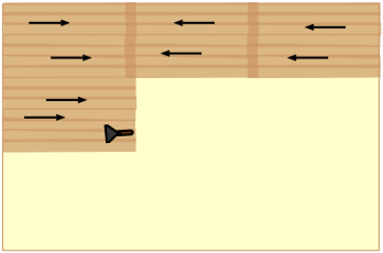 drawing demonstrating how to skim coat a whole ceiling