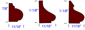 drawing of base cap molding profiles