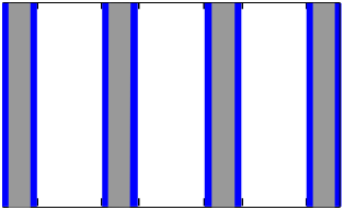 drawing demonstrating masking wall stripes with newspaper