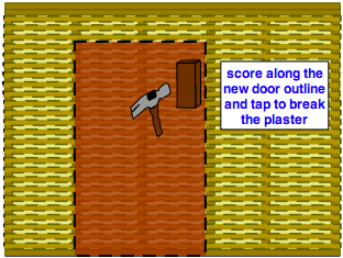 drawing demonstrating how to remove plaster to remodel a wall drawing demonstrating how to remove plaster to remodel a wall