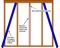 diagram for cutting wall studs to install a door