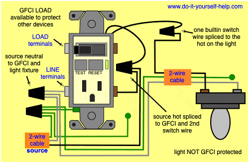 Gfci Switch Outlet Wiring Diagrams